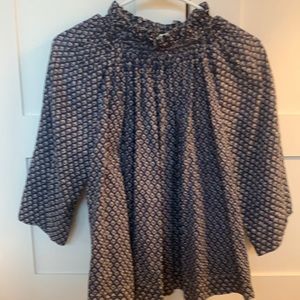 MIRTH smocked neck blouse